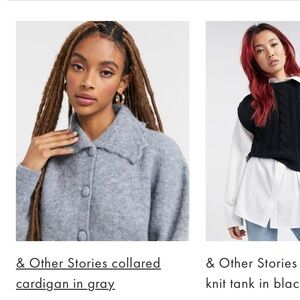 & Other Stories Gray Cardigan Sweater